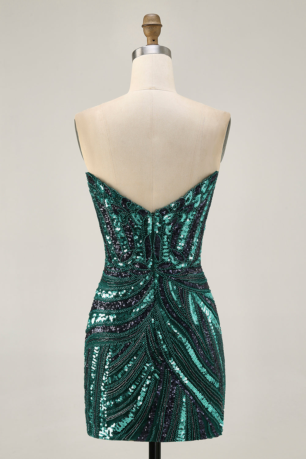 Sparkly Purple Strapless Tight Homecoming Dress - Image 10