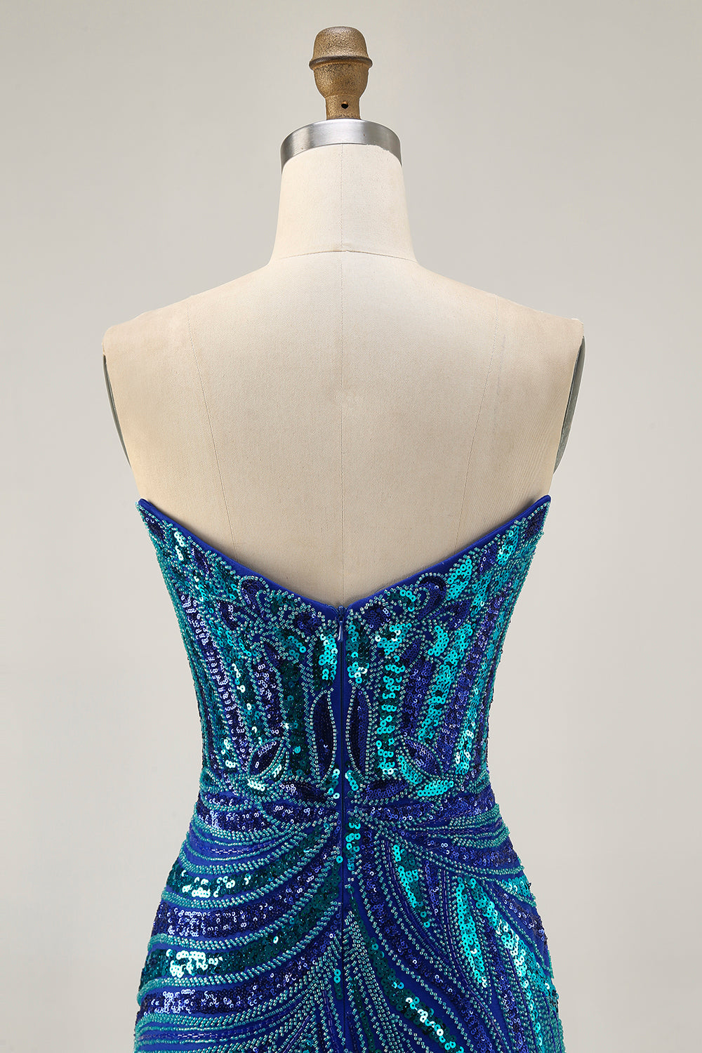 Sparkly Purple Strapless Tight Homecoming Dress - Image 21