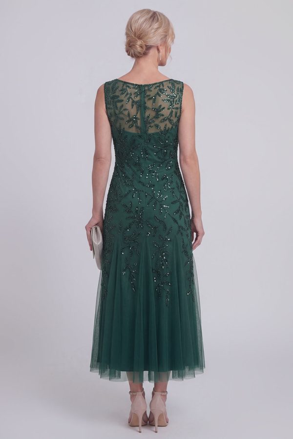 Sparkly Navy A Line Sleeveless Mother of the Bride Dress - Image 6