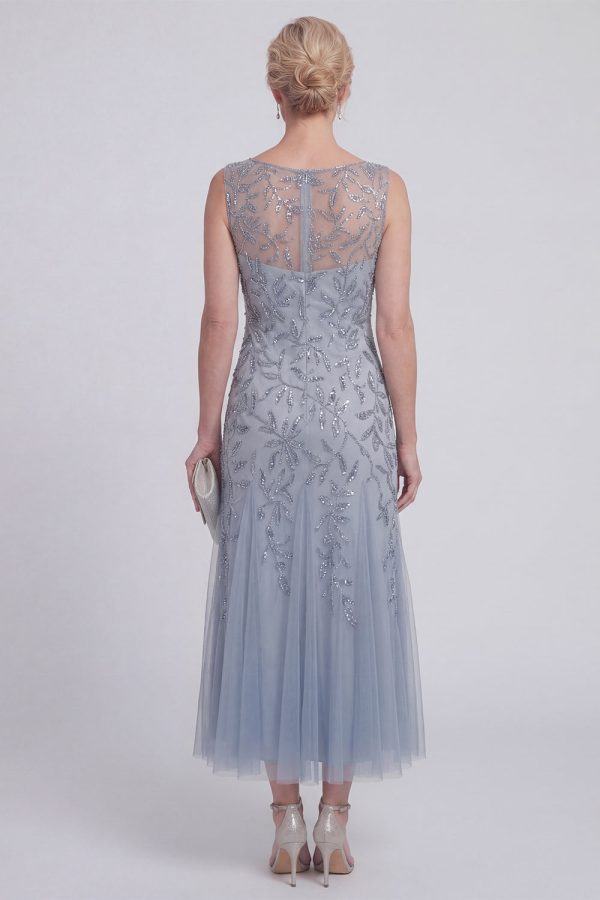 Sparkly Navy A Line Sleeveless Mother of the Bride Dress - Image 10