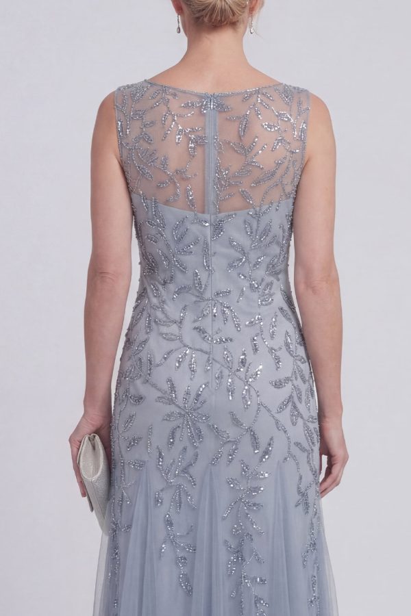 Sparkly Navy A Line Sleeveless Mother of the Bride Dress - Image 12