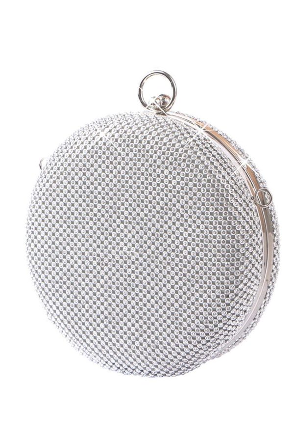 Sparkly Rhinestone Round Evening Party Handbag - Image 4
