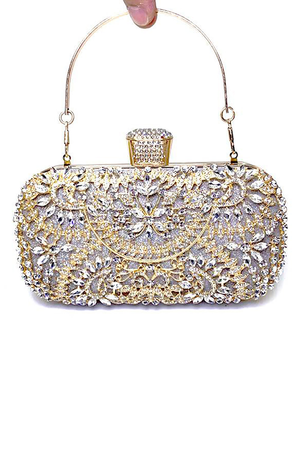 Sparkly Rhinestone Black Evening Party Handbag - Image 3