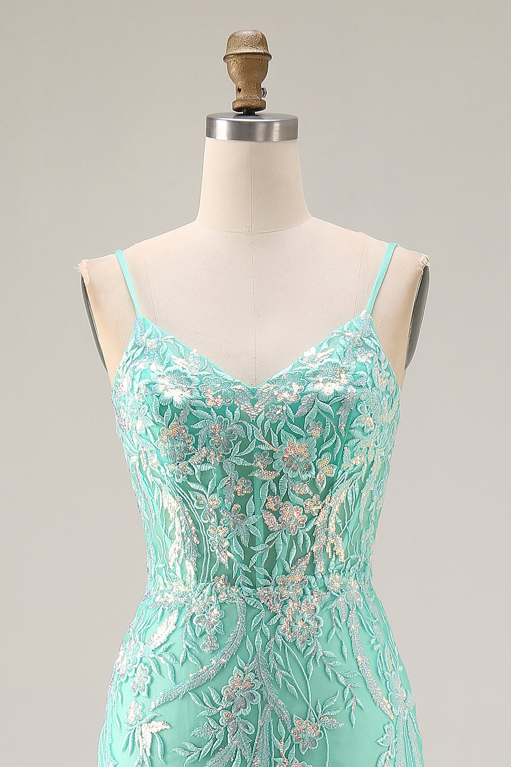 Sparkly Purple Mermaid Appliqued Maxi Prom Dress - Image 10