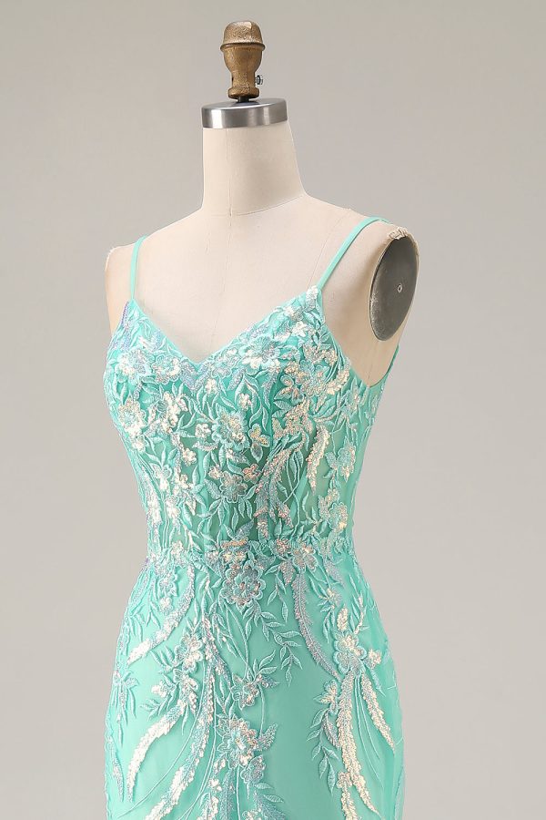 Sparkly Purple Mermaid Appliqued Maxi Prom Dress - Image 12