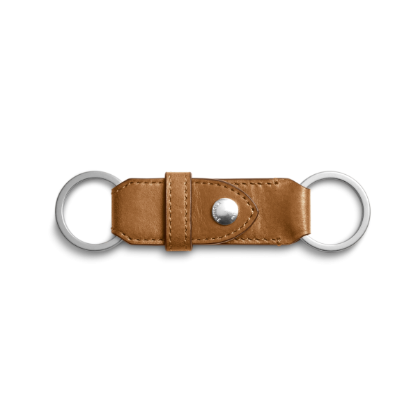 Leather Valet Key Fob - Brown