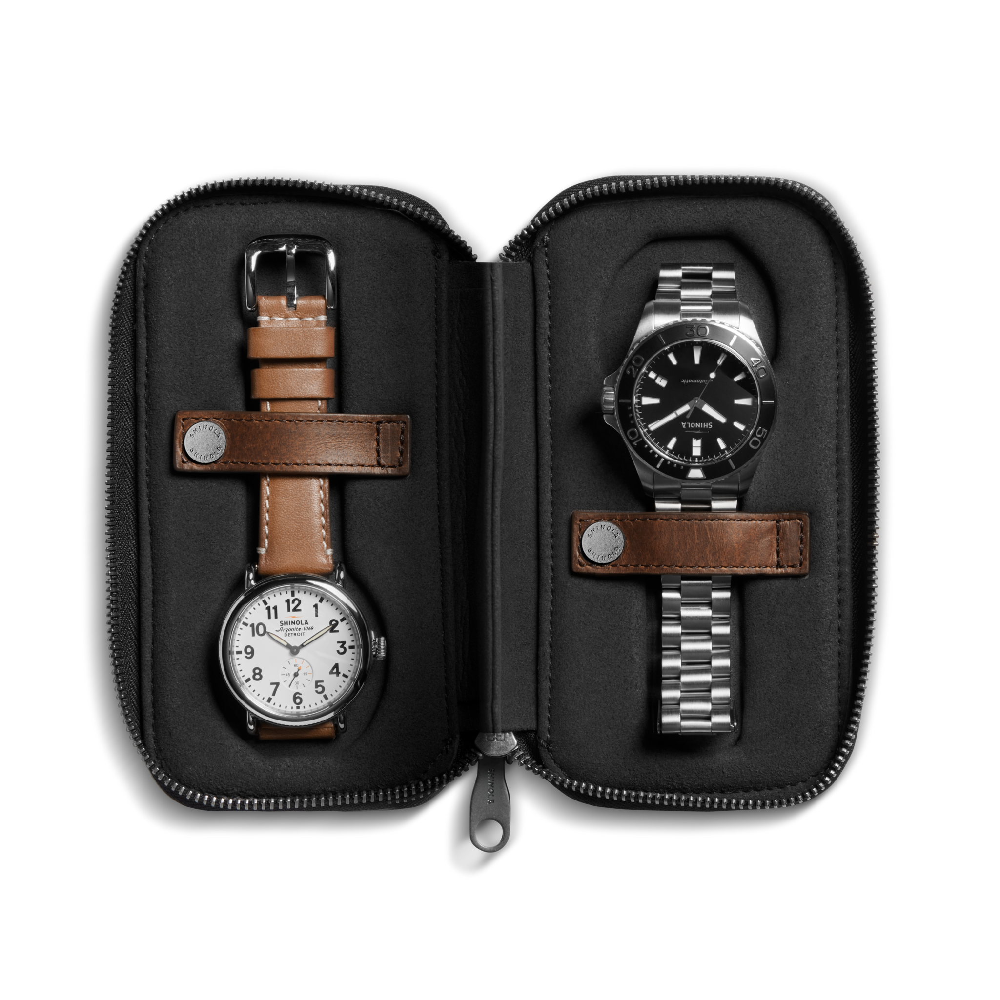 Travel Watch Case - Medium Brown - Image 3