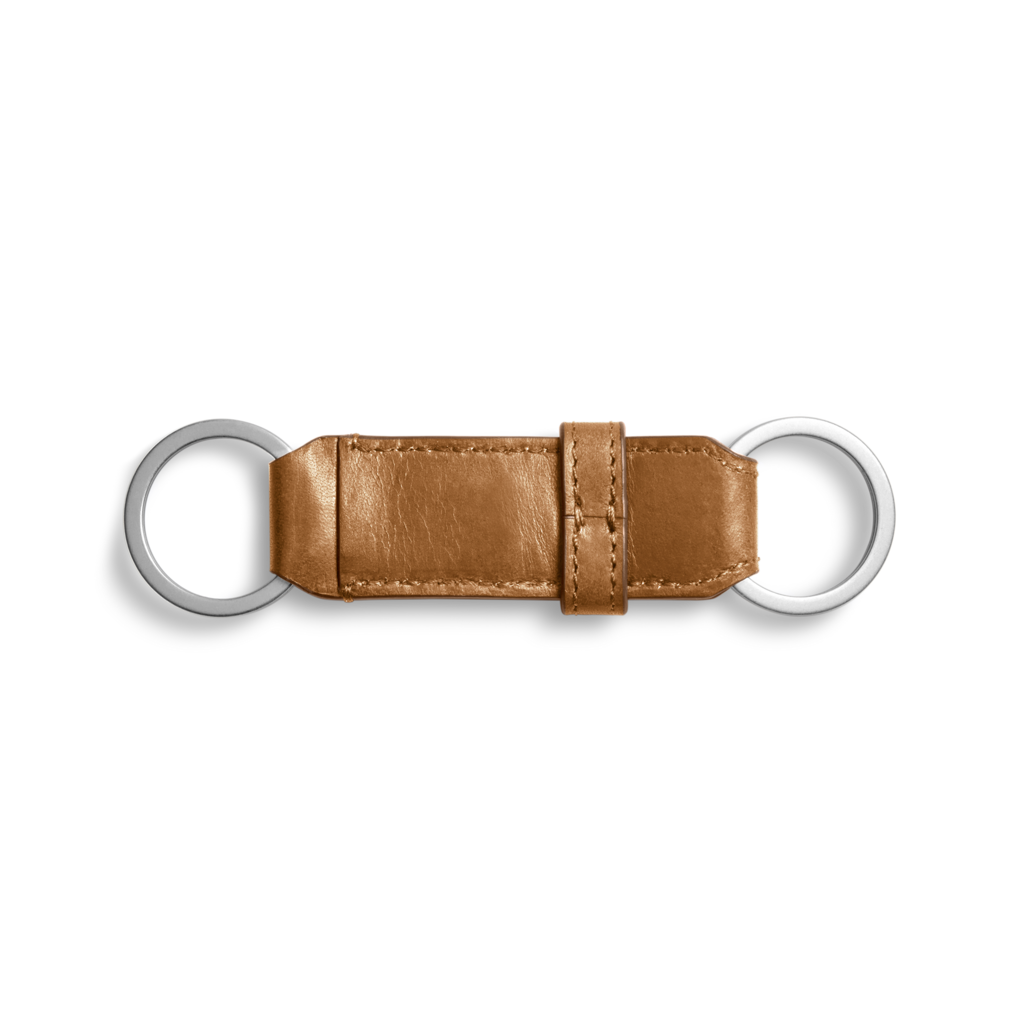 Leather Valet Key Fob - Brown - Image 2