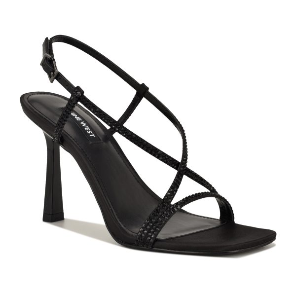 Vallan Strappy Rhinestone Sandals - Image 2