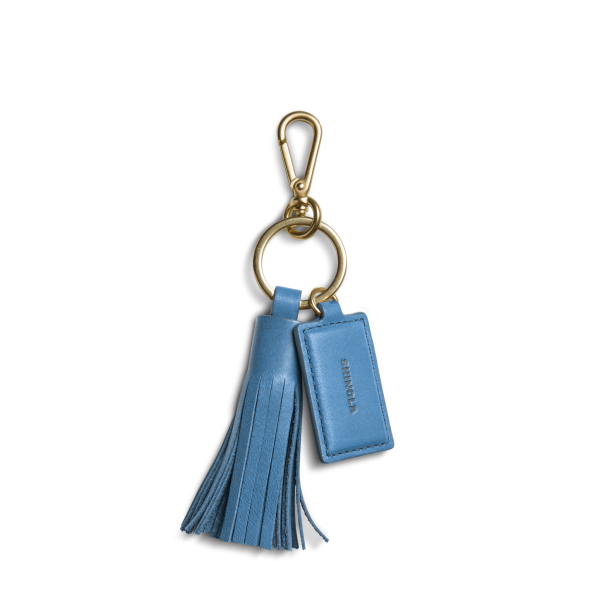 Leather Tassel Keychain - River - Image 1