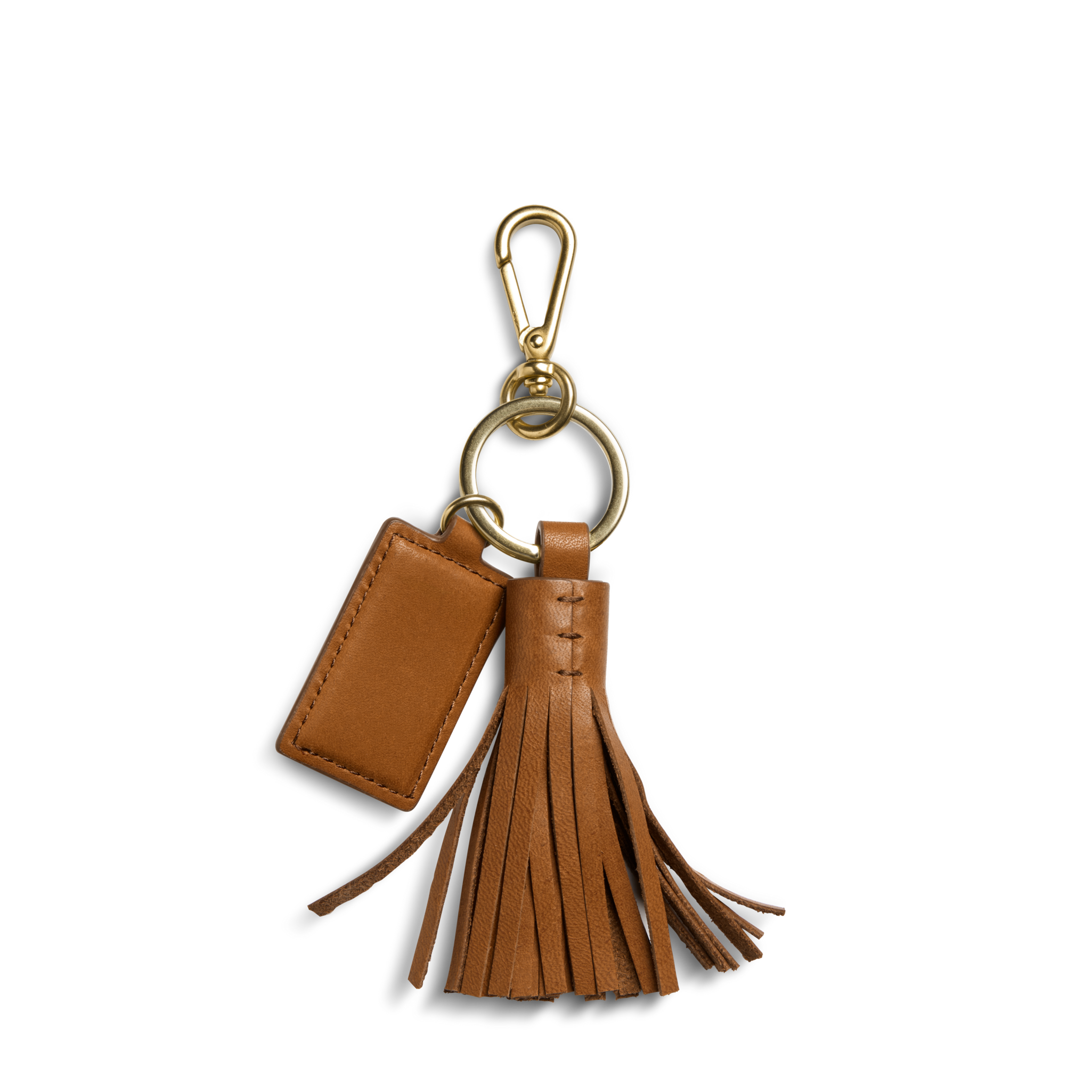 Leather Tassel Keychain - Tan - Image 2