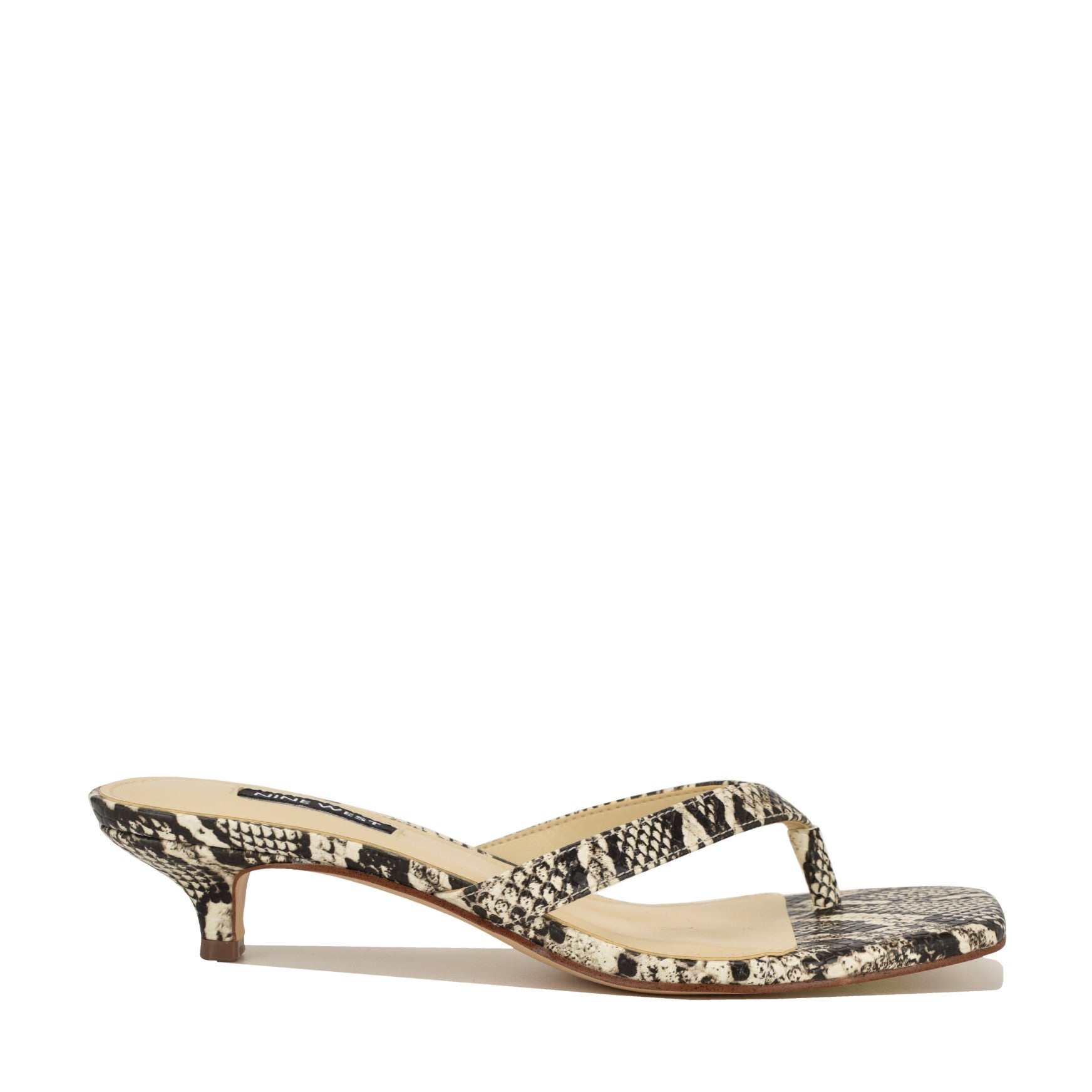 Cassa Thong Kitten Heel Sandals - Image 1