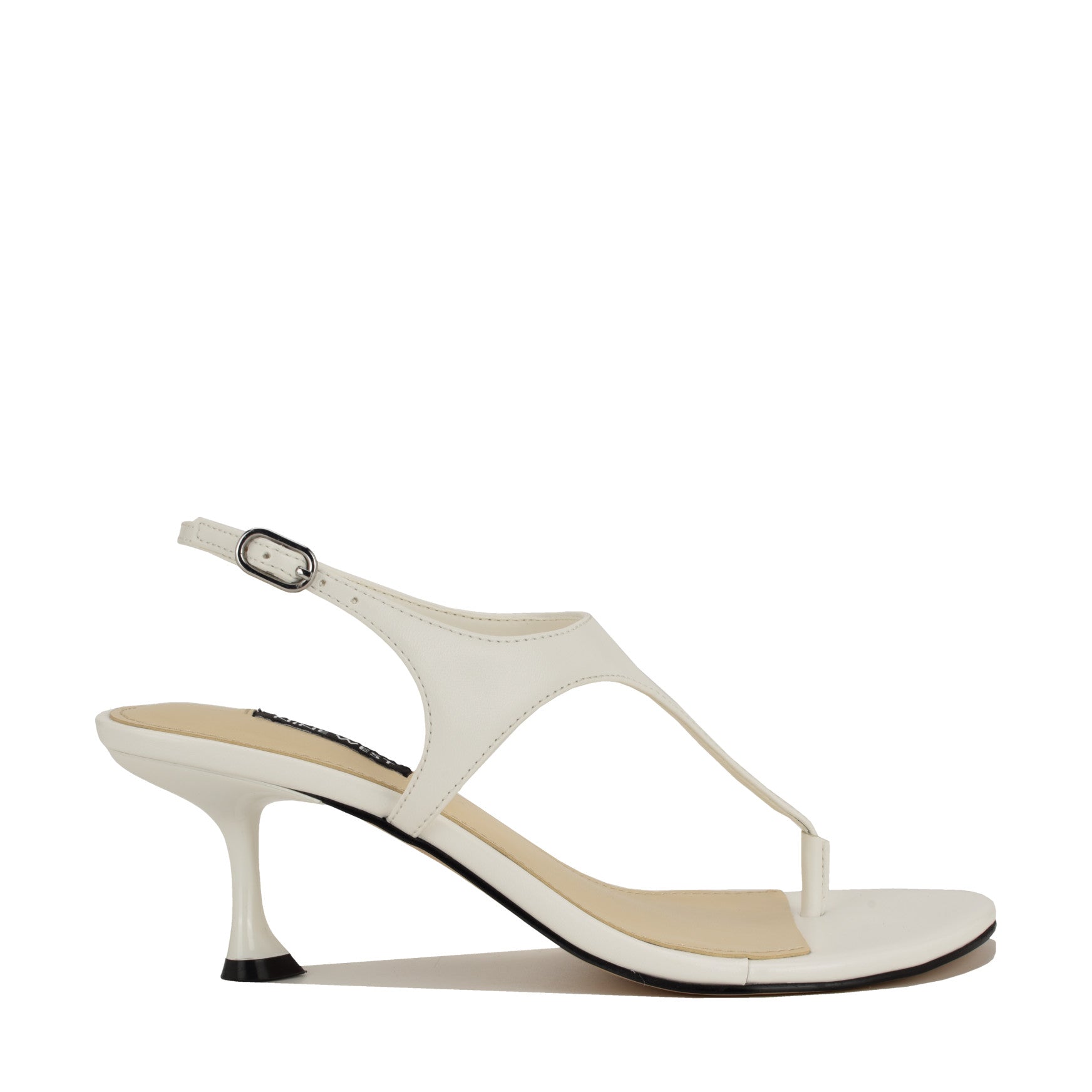 Noir Heeled Thong Sandals - Image 1