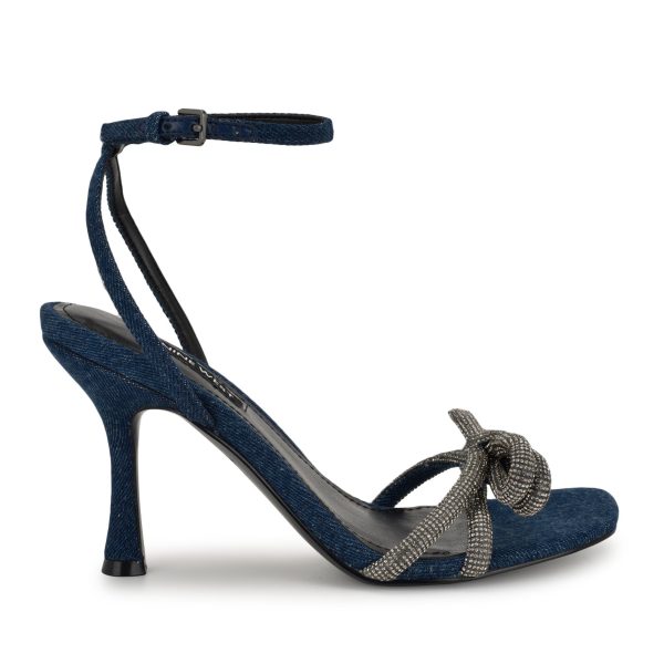 Ivid Rhinestone Bow Sandals