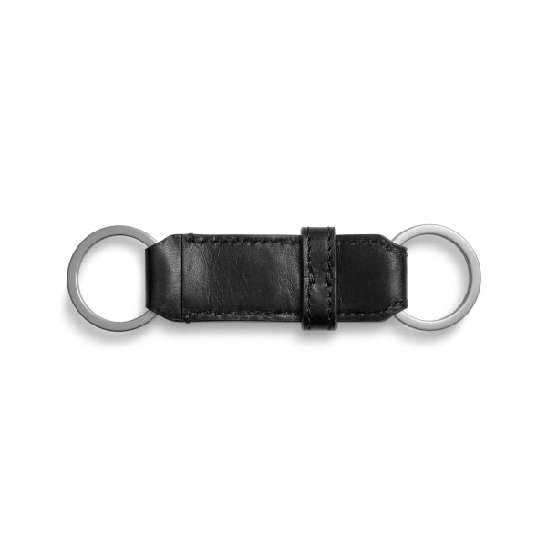 Leather Valet Key Fob - Black - Image 2