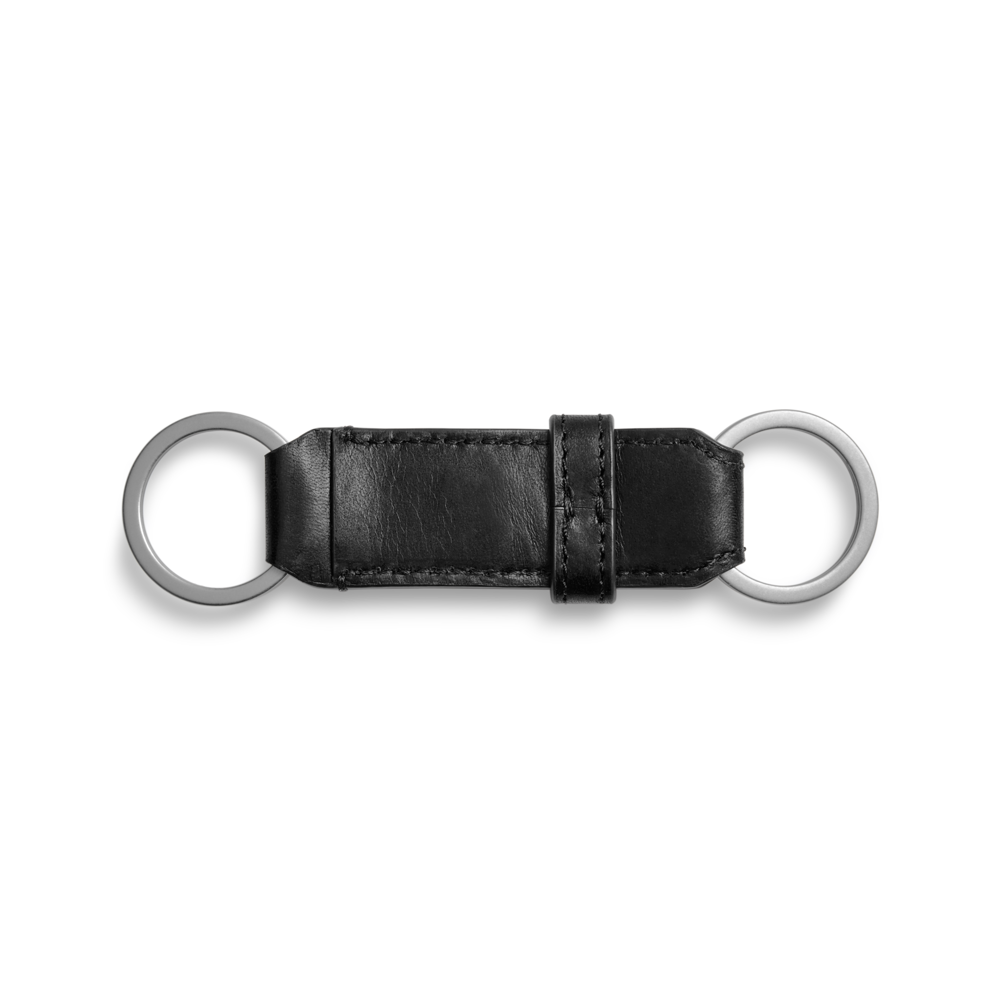 Leather Valet Key Fob - Black - Image 2