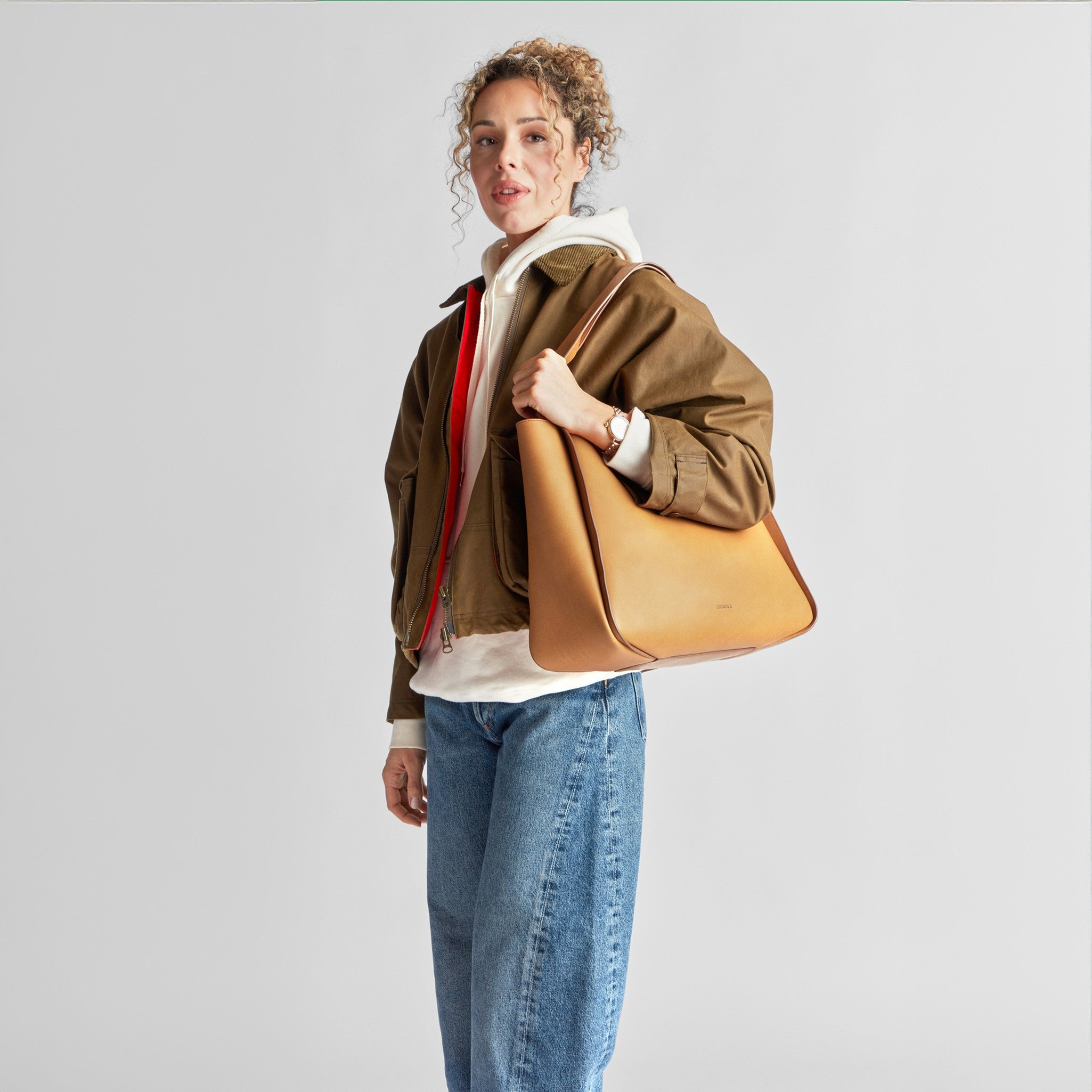 Derby Tote Bag - Tan - Image 6