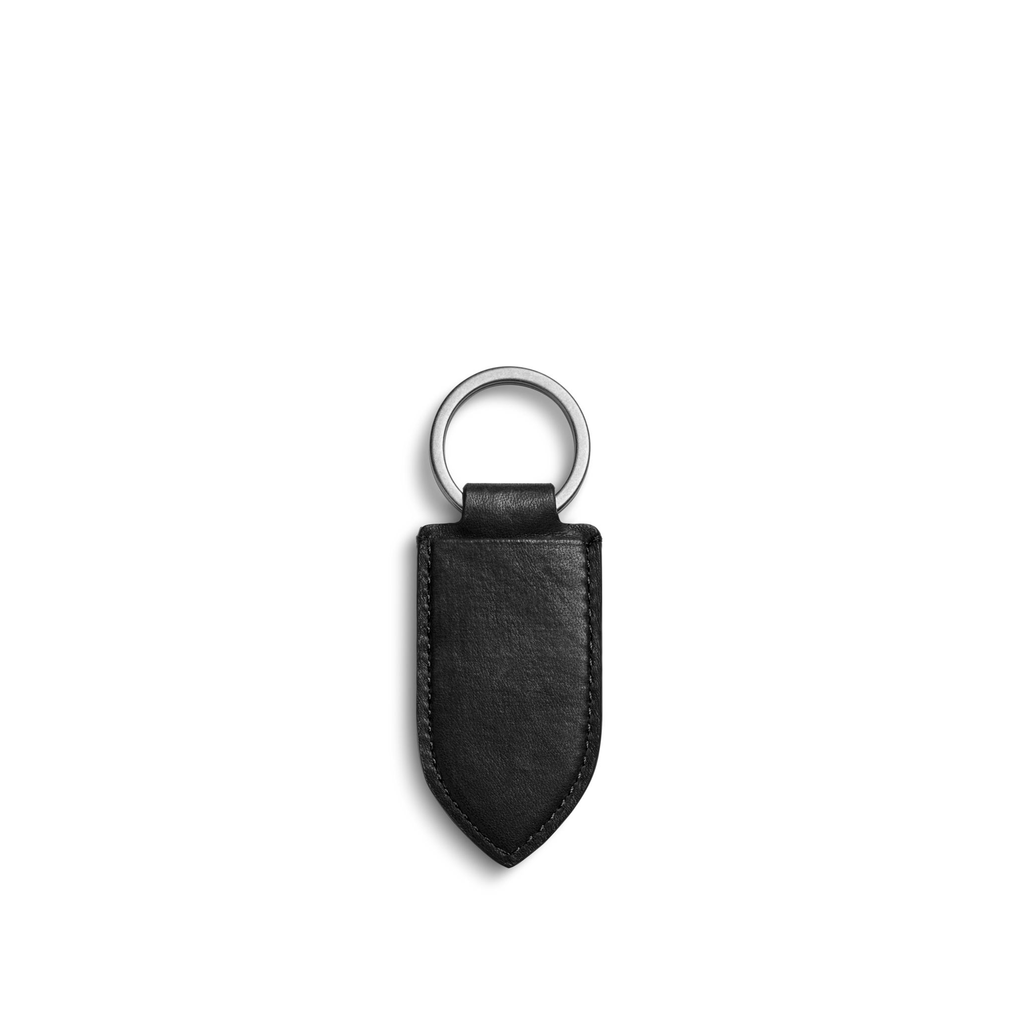 Leather Monogram Key Fob - Black - Image 2