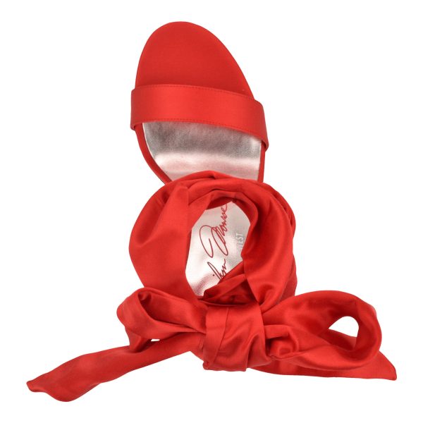 Marilyn Monroe M-Monroe Ankle Wrap Satin Sandals - Image 3