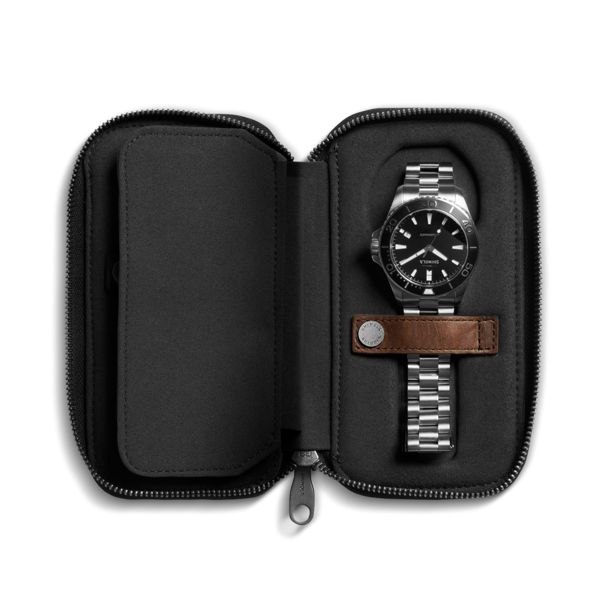 Travel Watch Case - Medium Brown - Image 4