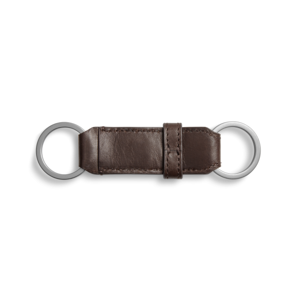 Leather Valet Key Fob - Dark Brown - Image 2