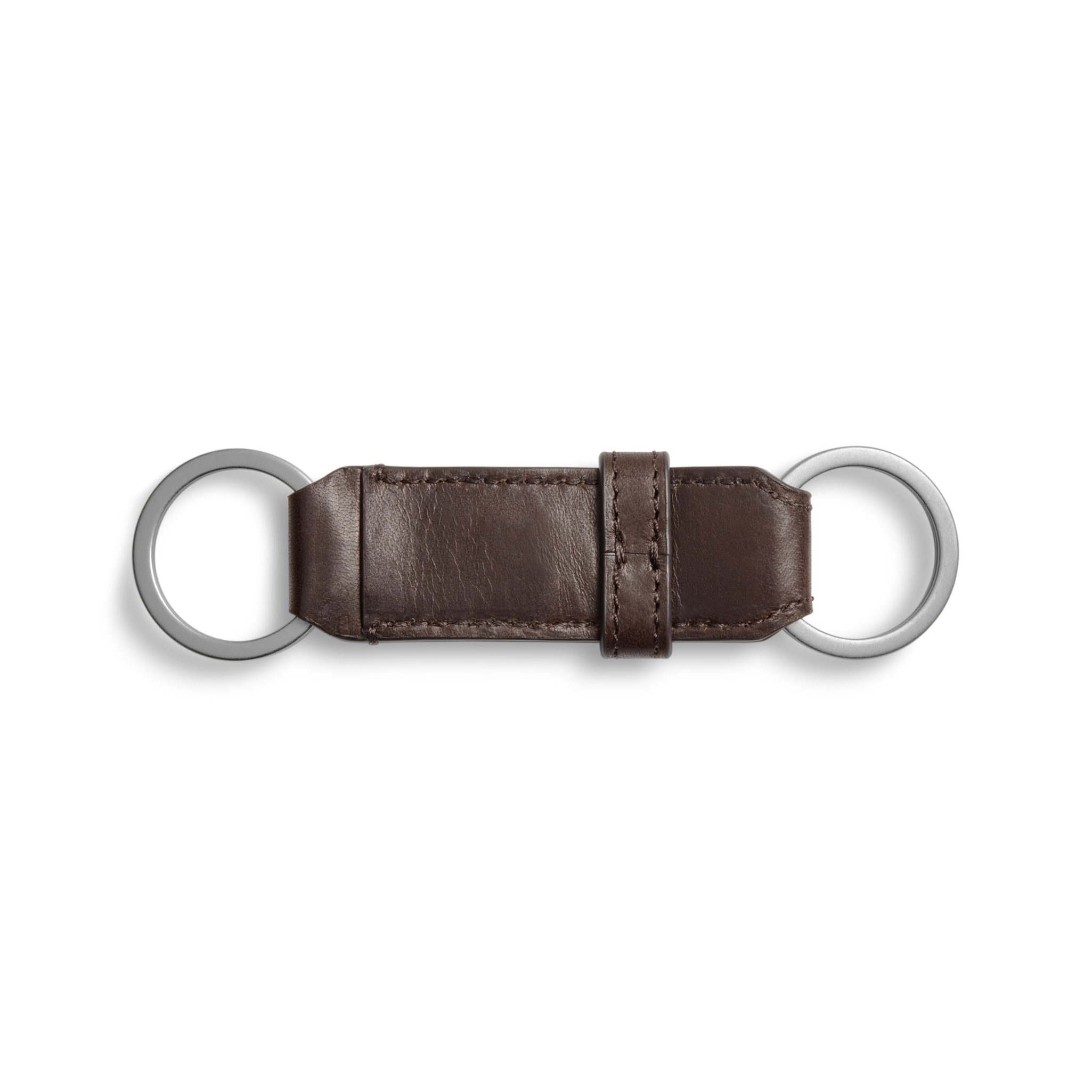 Leather Valet Key Fob - Dark Brown - Image 2