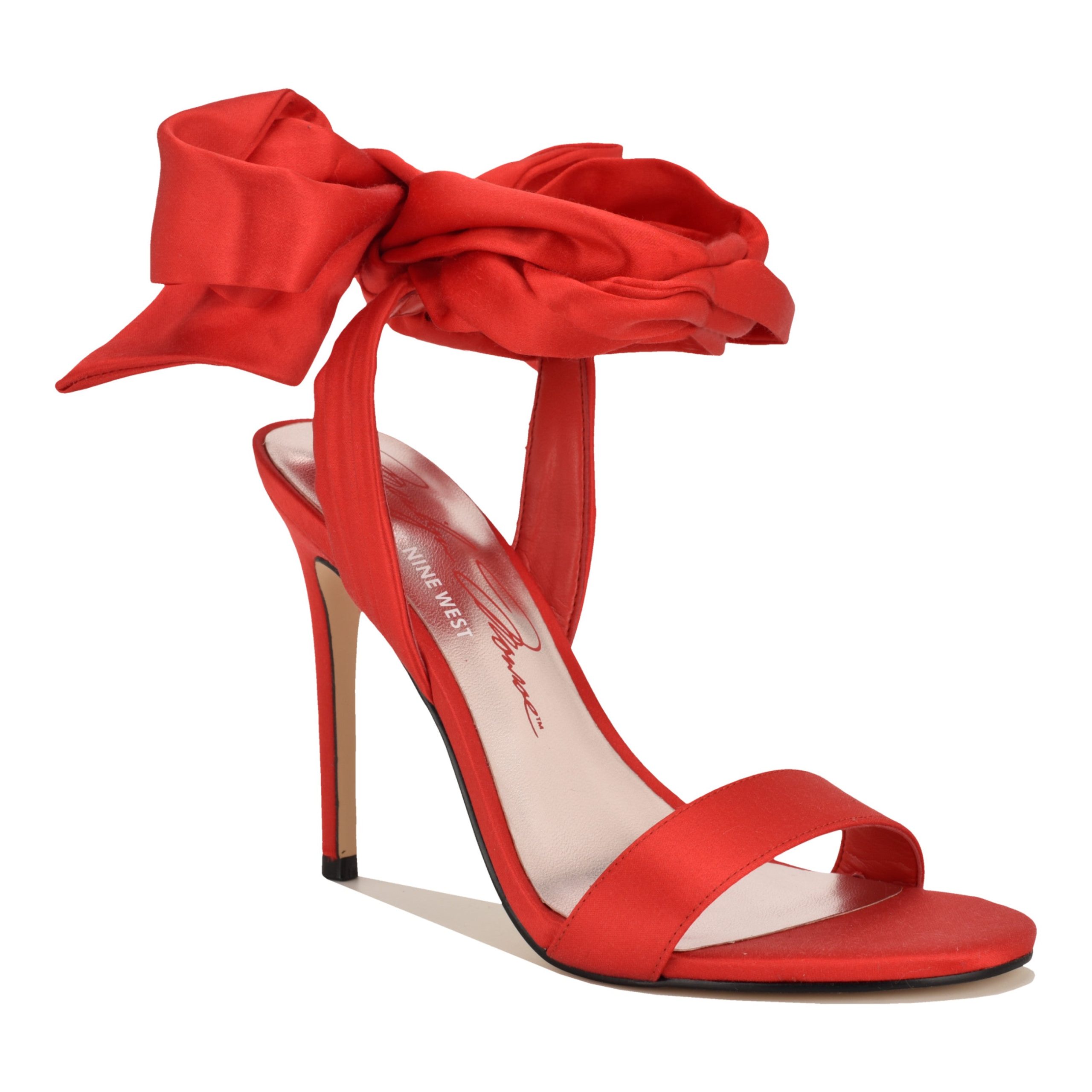 Marilyn Monroe M-Monroe Ankle Wrap Satin Sandals - Image 2