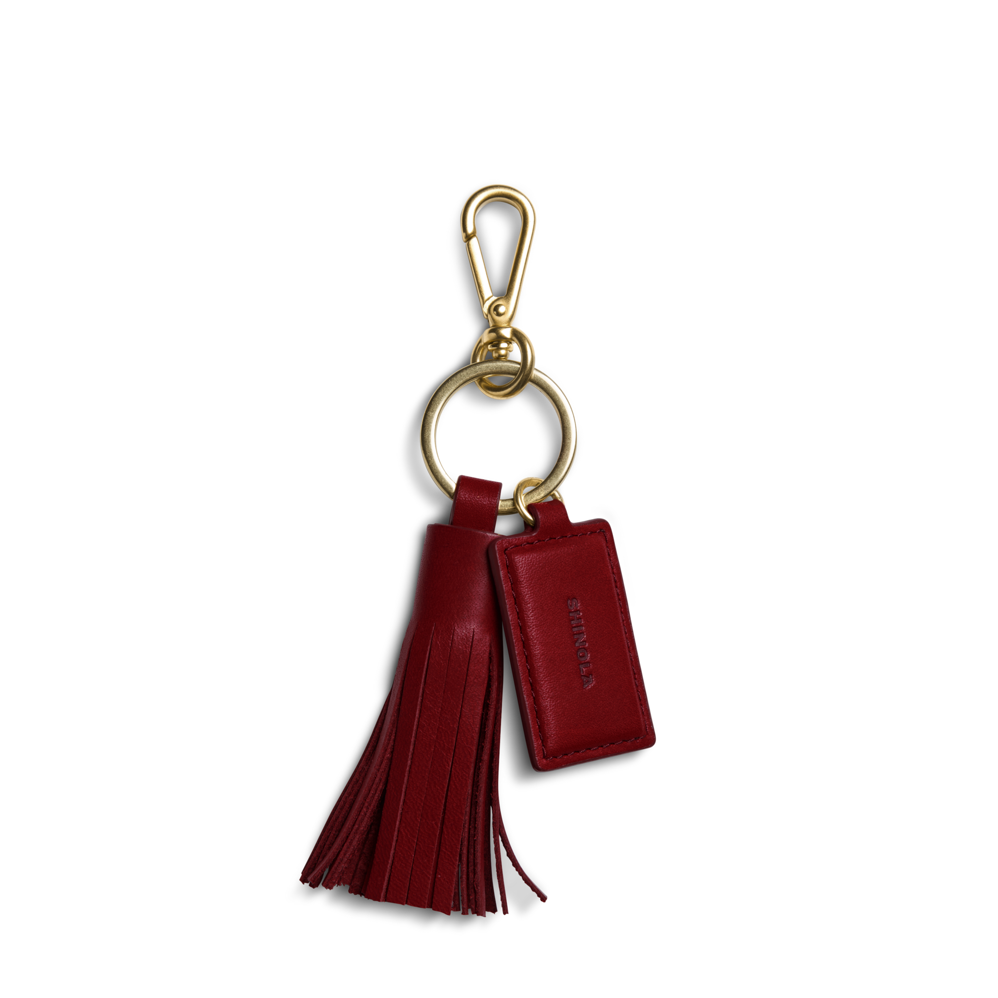 Leather Tassel Keychain - Ruby - Image 1