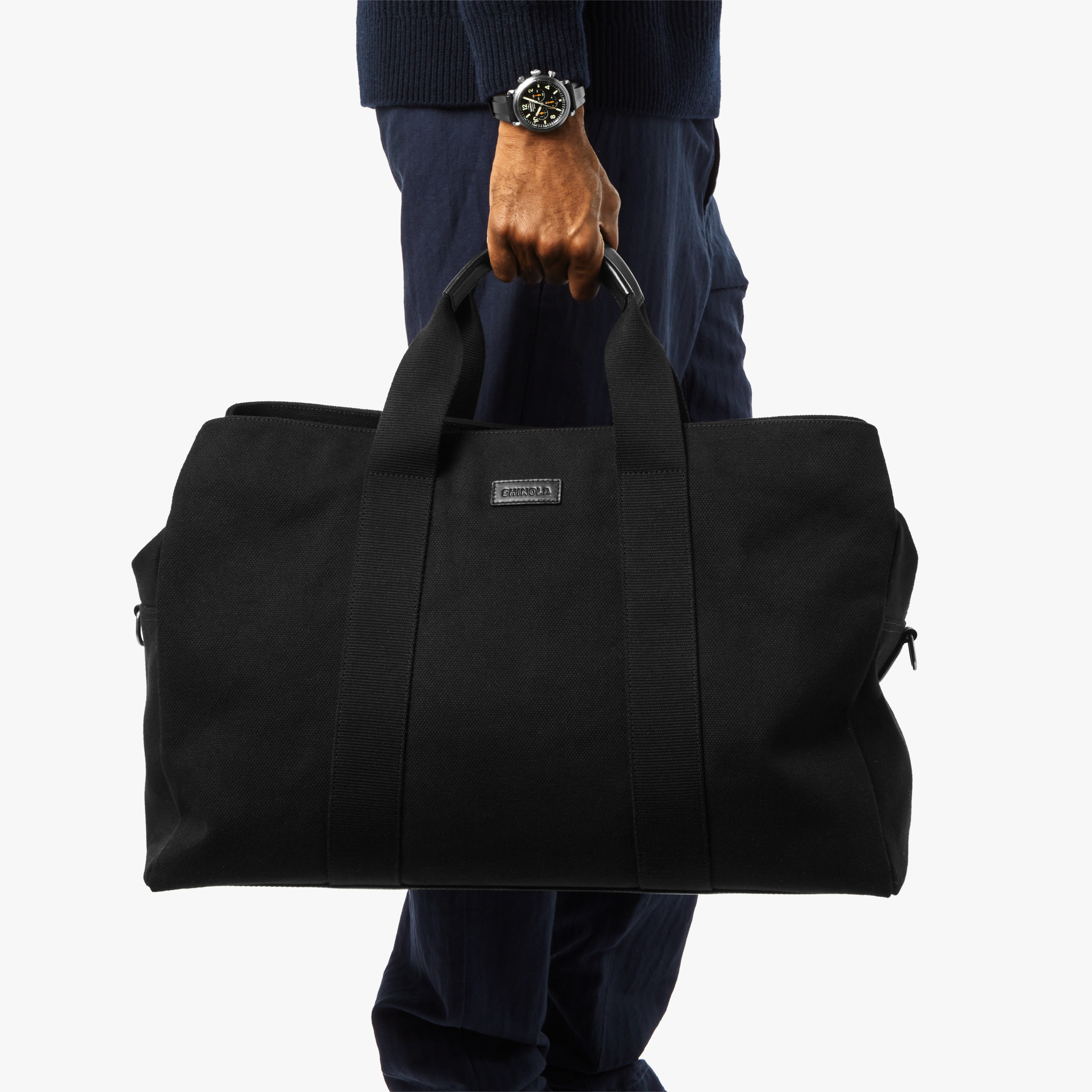 Runwell Canvas Duffle Bag - Black - Image 6