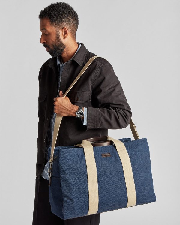 Canvas Duffle - Navy - Image 6