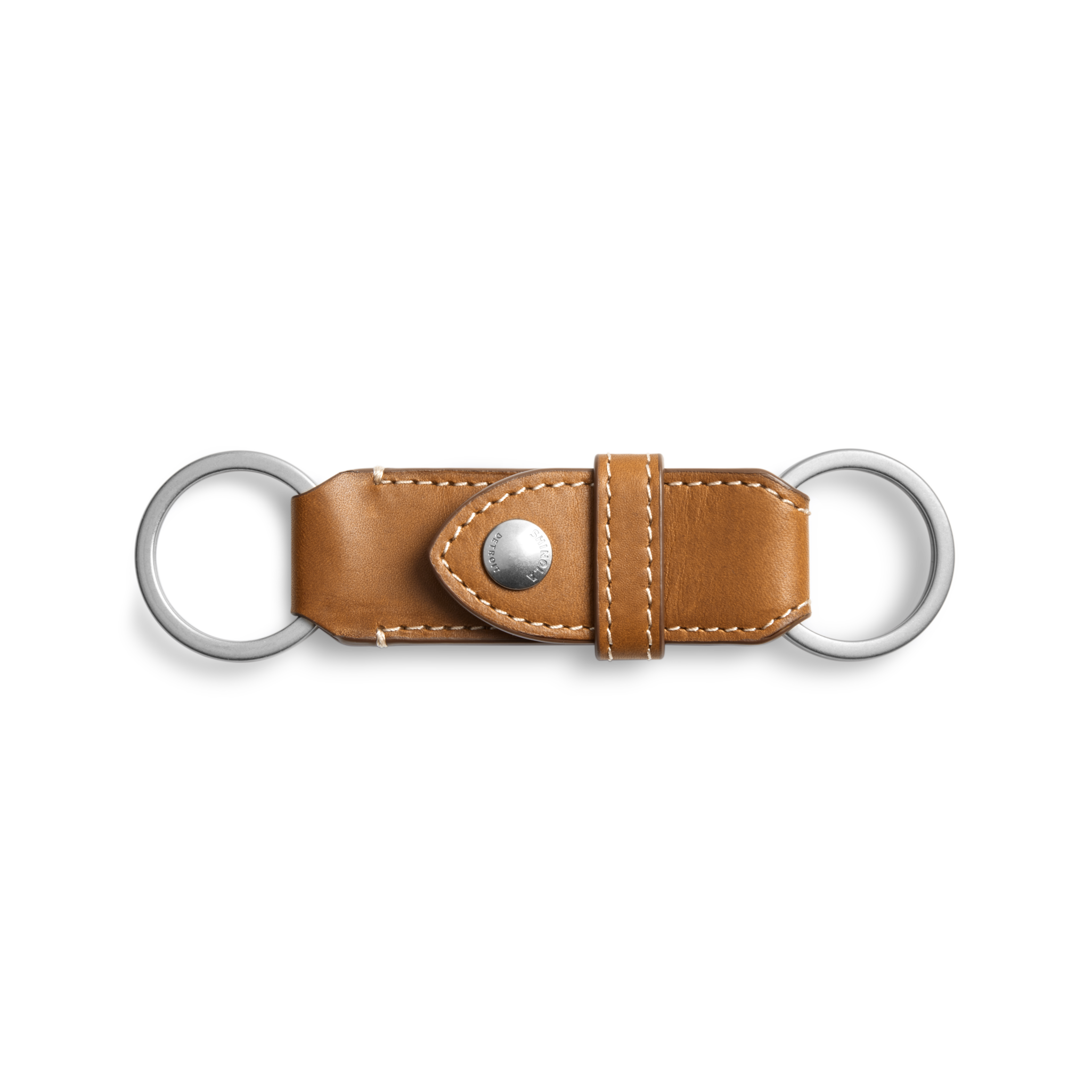 Leather Valet Key Fob - Tan - Image 1