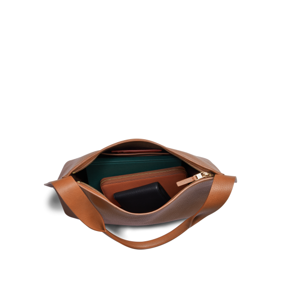 Medium Derby Shoulder Bag - Tan - Image 6