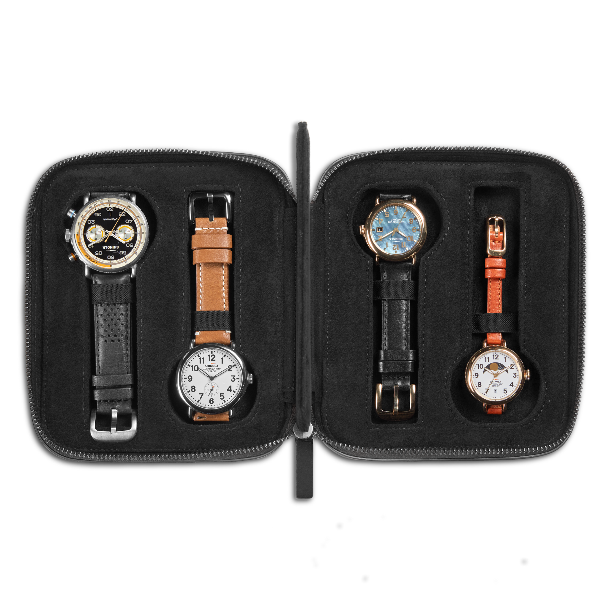 Four Watch Travel Case - Black - Image 3