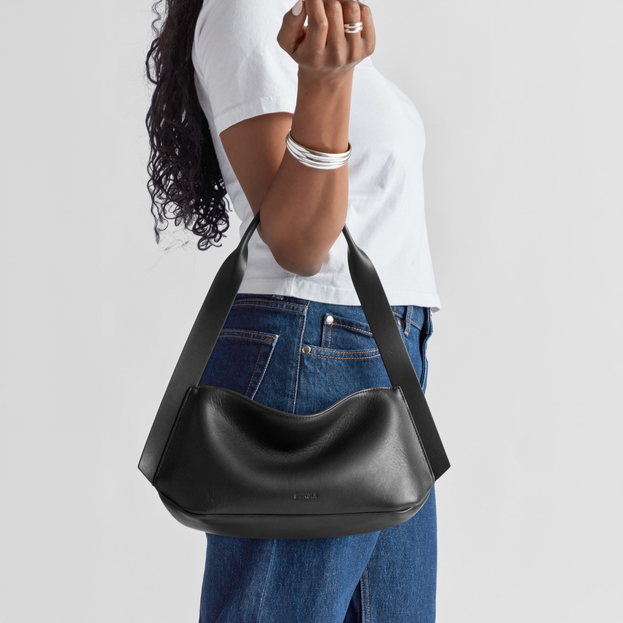 Small Derby Shoulder Bag - Black - Image 6