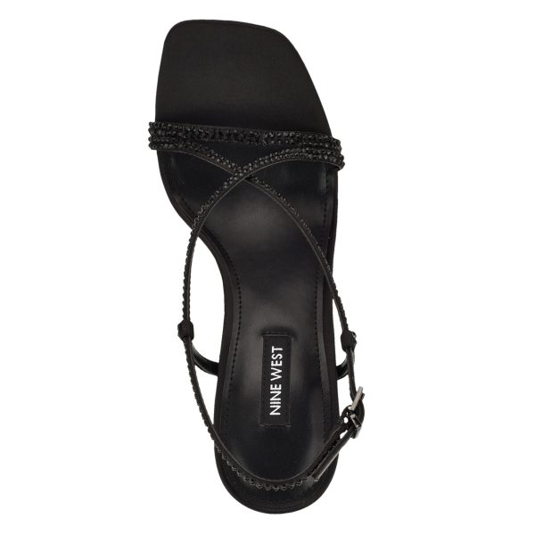 Vallan Strappy Rhinestone Sandals - Image 3