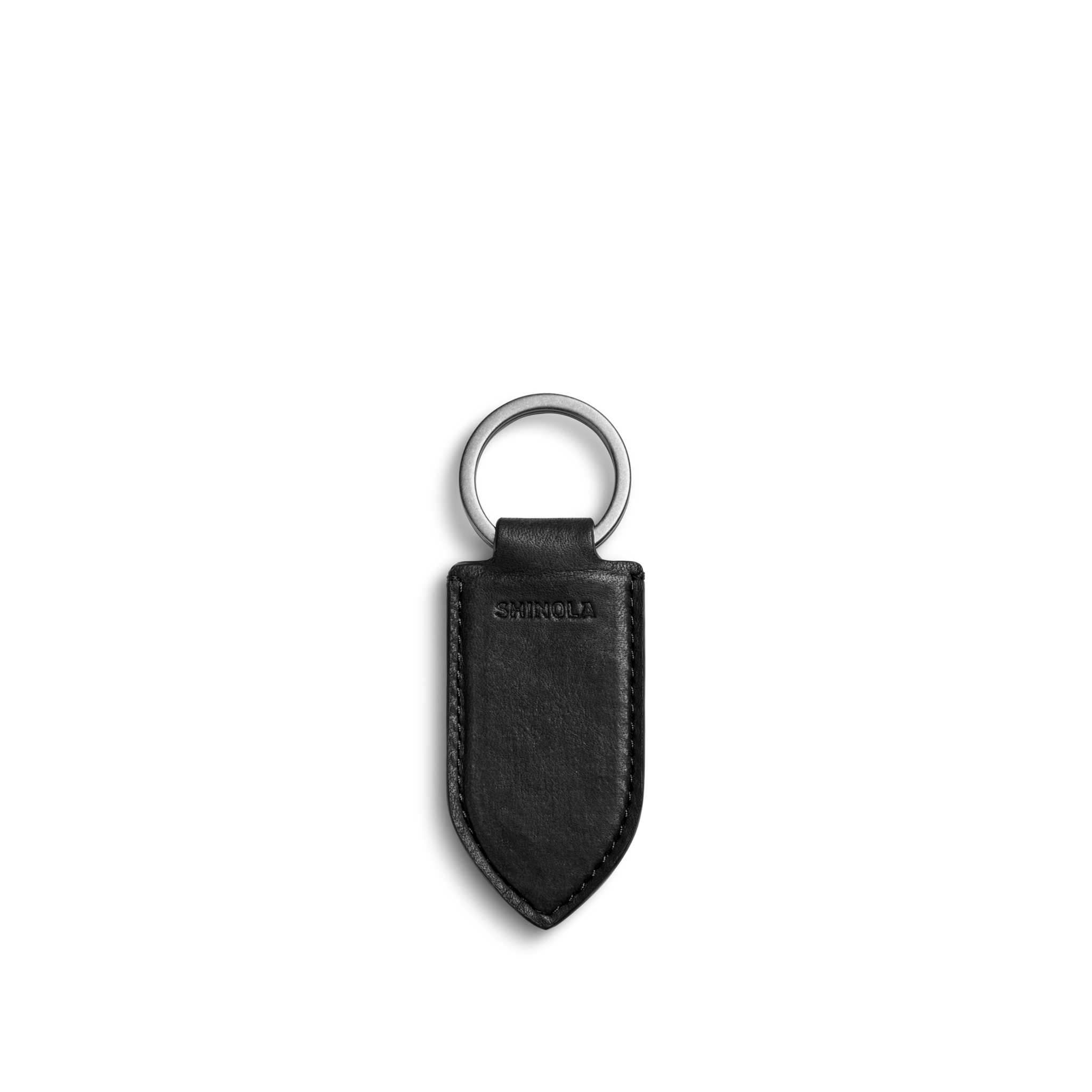 Leather Monogram Key Fob - Black - Image 1
