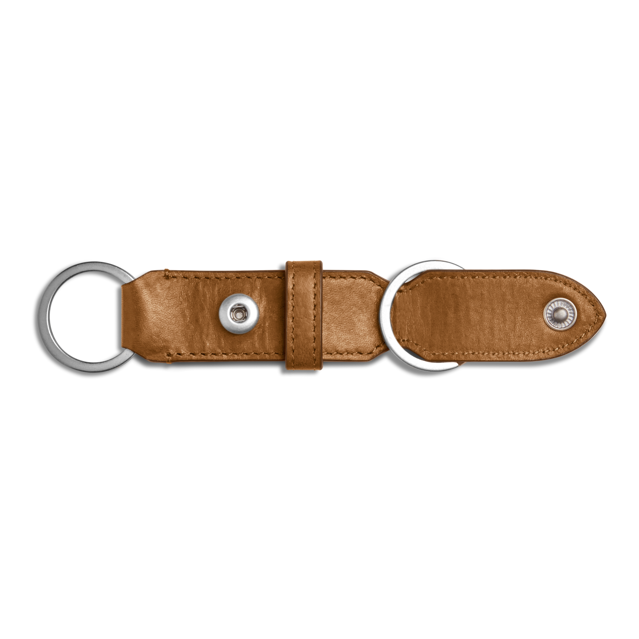 Leather Valet Key Fob - Brown - Image 3