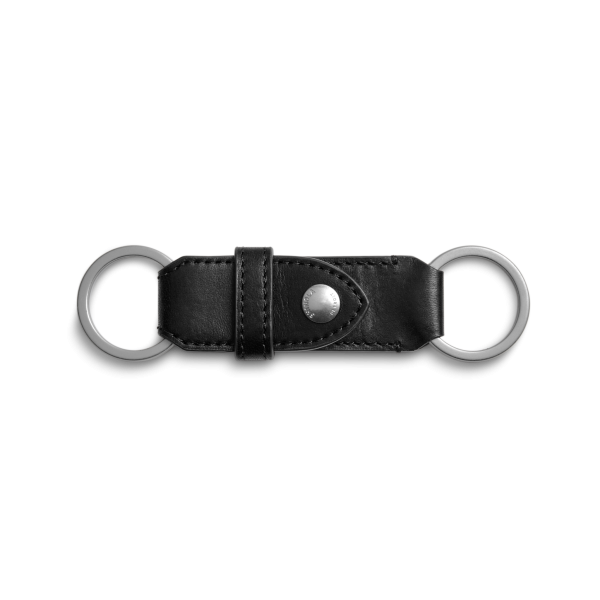 Leather Valet Key Fob - Black