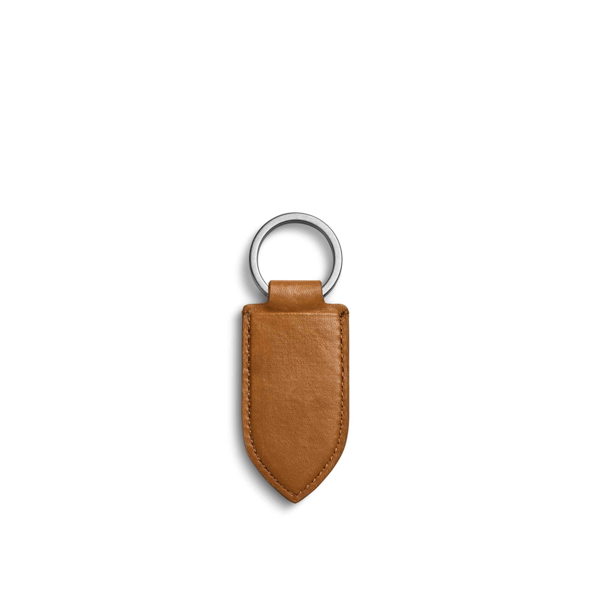 Leather Monogram Key Fob - Tan - Image 2