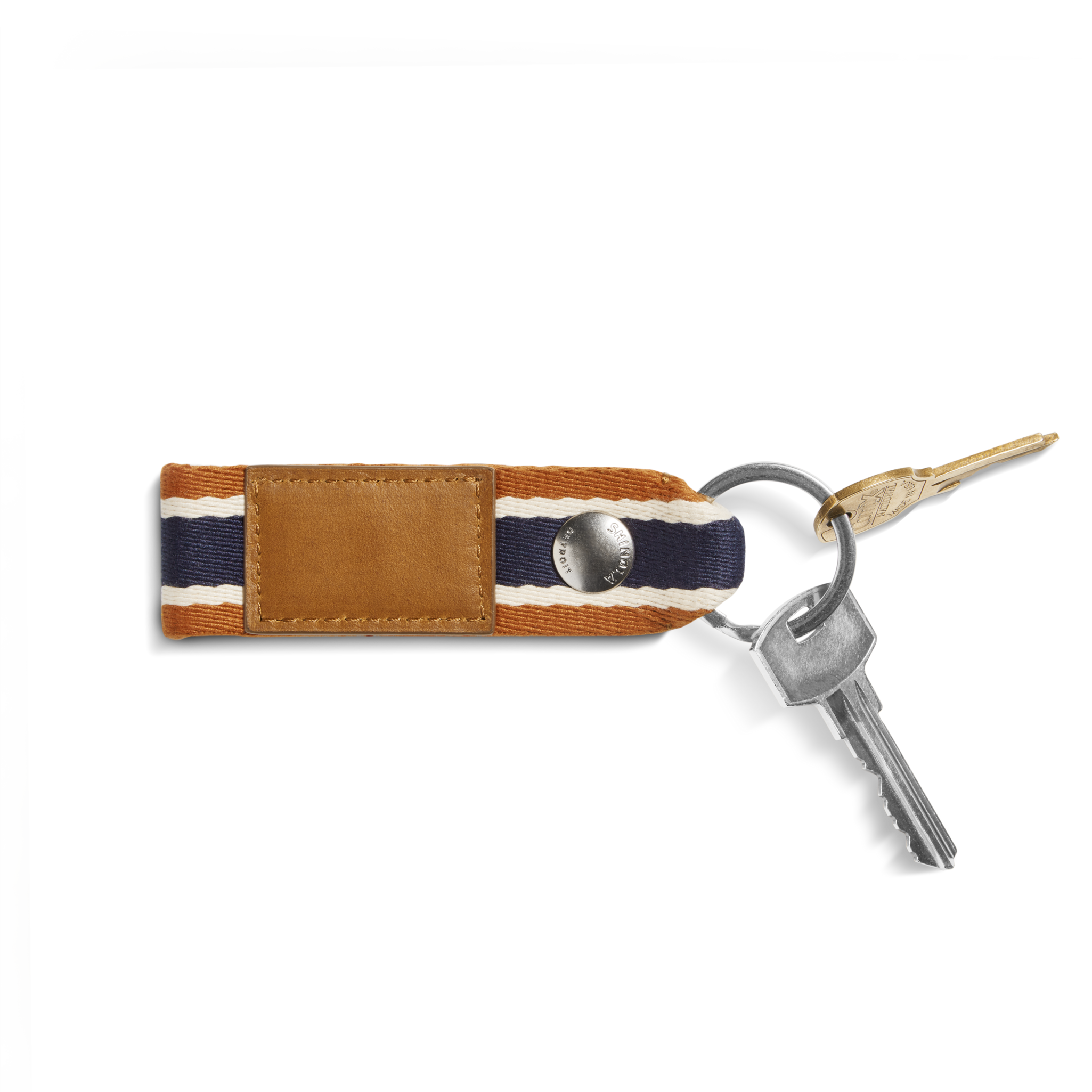 Webbing Keychain - Brand Stripe / Tan - Image 2