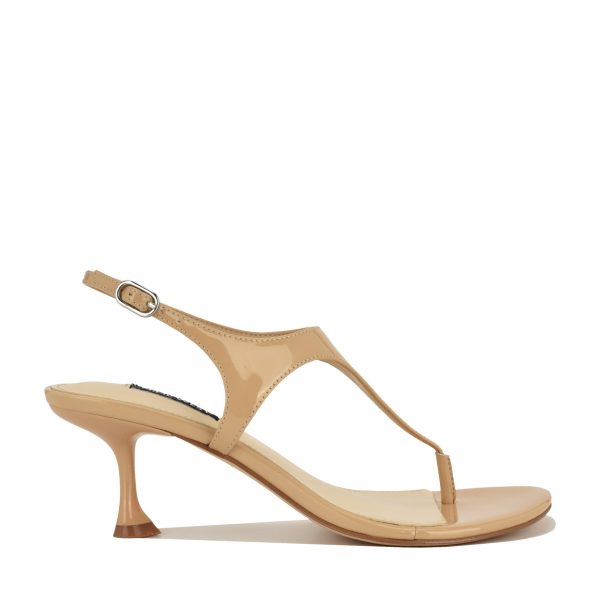 Noir Heeled Thong Sandals - Image 1