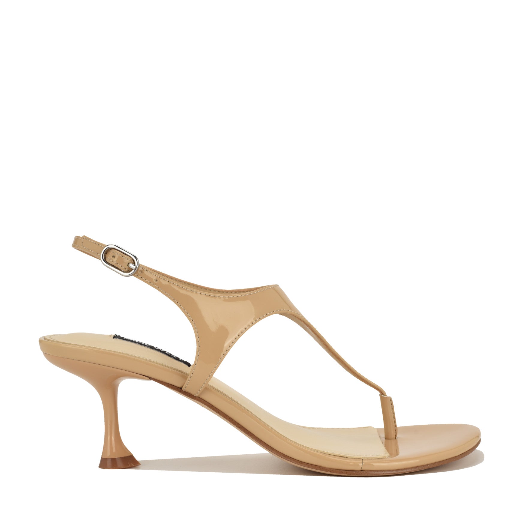 Noir Heeled Thong Sandals - Image 1
